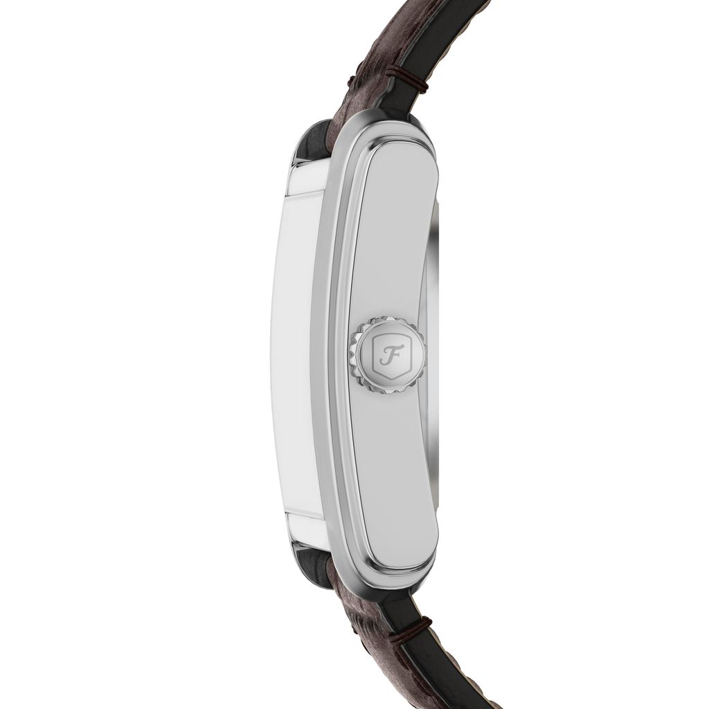 Đồng hồ Nam Fossil Carraway dây da, màu nâu, mặt vuông, 2 màu 28 MM ME3272