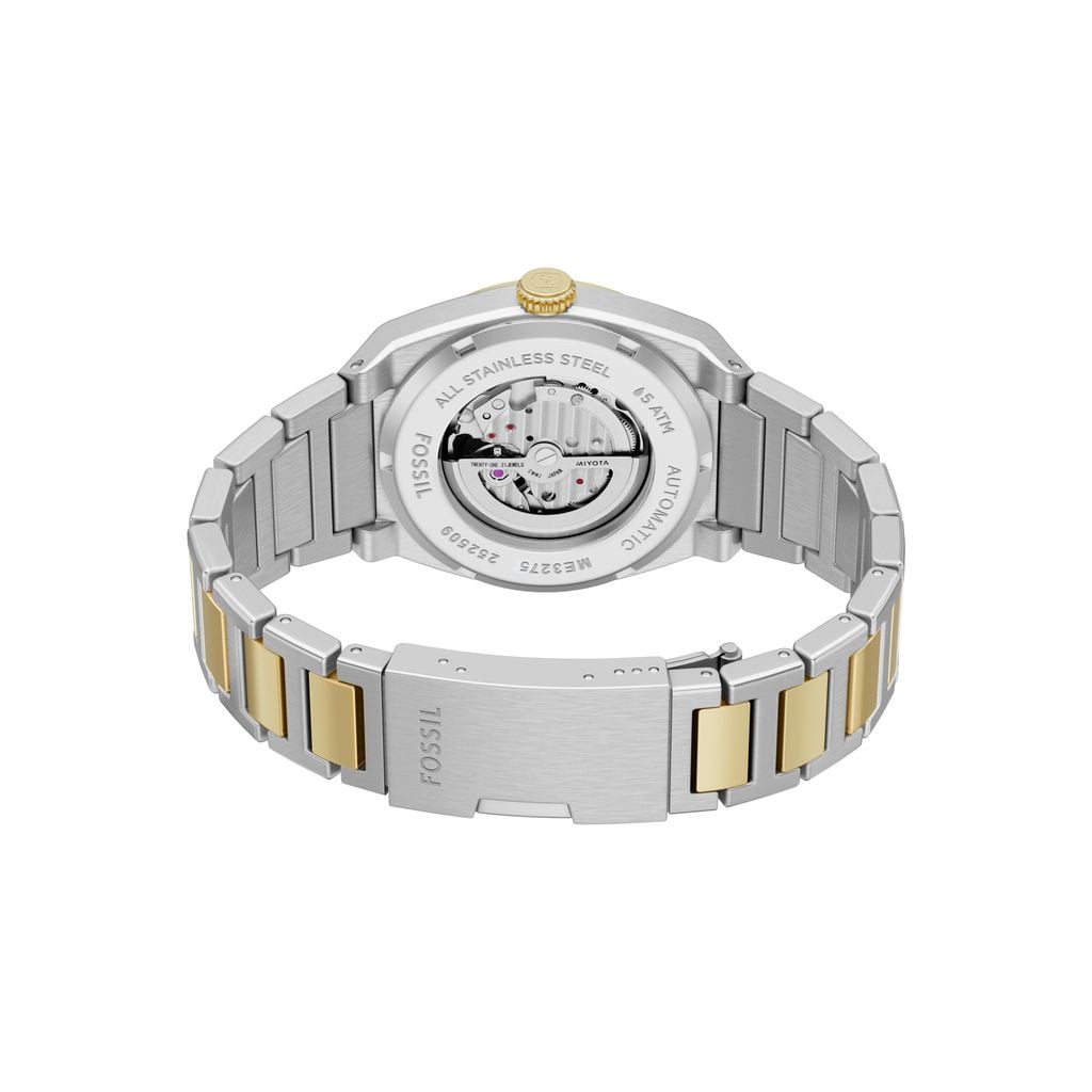 Đồng hồ Nam Fossil Everett dây kim loại, 2 màu, mặt  màu xanh 42 MM ME3275