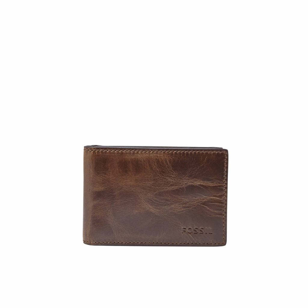 Ví nam da  Fossil Derrick màu nâu ML3684201