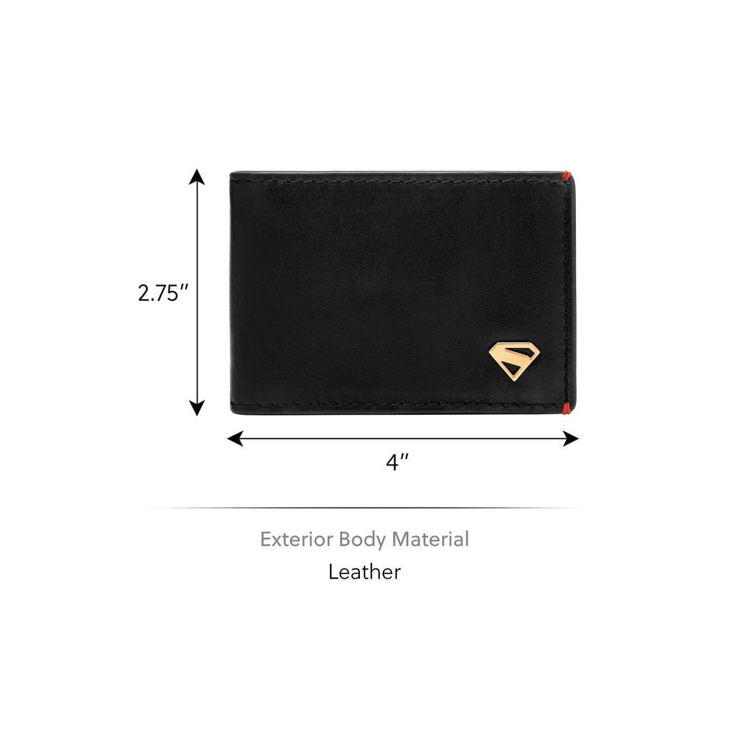 Ví da Nam Superman x Fossil Derrick  Màu đen ML4706001