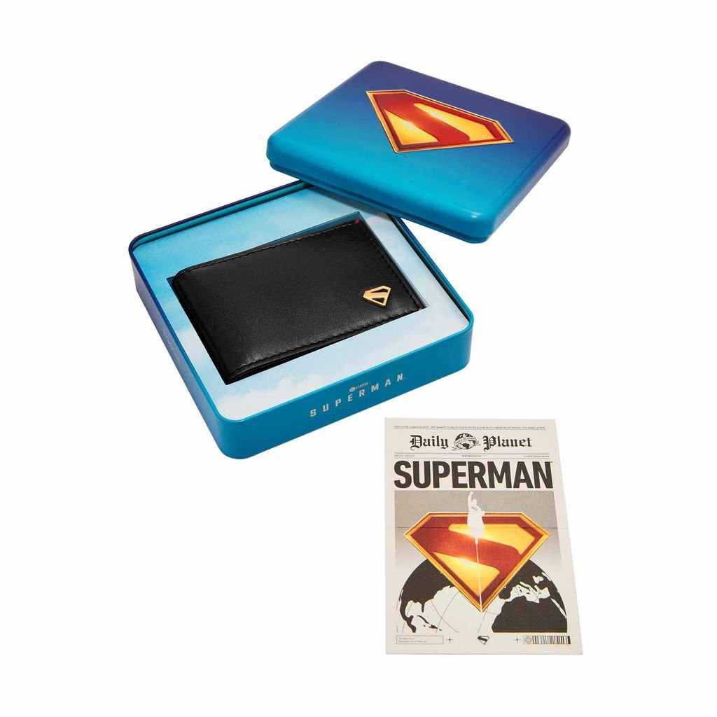 Ví da Nam Superman x Fossil Derrick  Màu đen ML4706001
