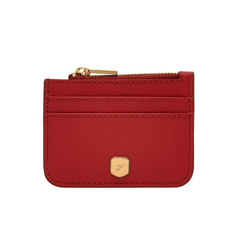 Ví da nữ đựng  thẻ Fossil LENNOX màu đỏ SL10078611