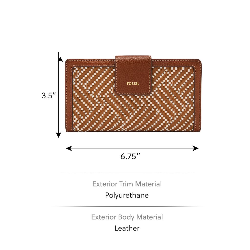 Ví da nữ Fossil LOGAN màu nâu SL10100994