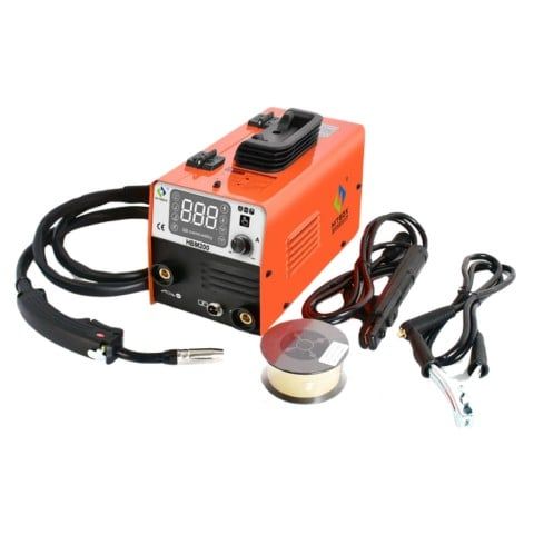 Máy hàn mig Hitbox HBM200 tích hợp 2 chức năng hàn que (MMA) và hàn MIG không dùng khí.