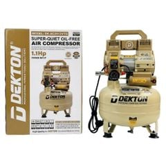 Máy nén khí không dầu Dekton DK-AC2912VTG Công suất 1.1HP tương đương 800W, áp lực 7 Bar