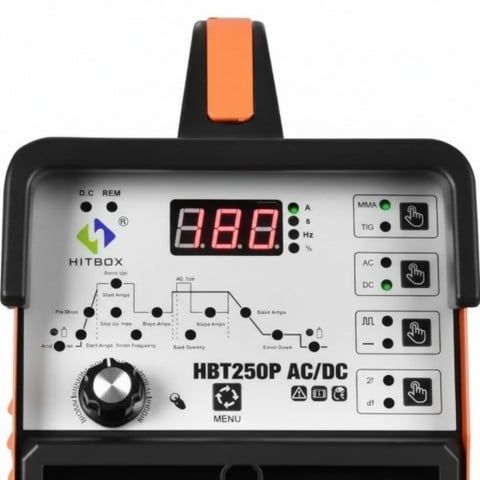 Máy hàn tig Hitbox HBT 250P AC/DC tích hợp hai chế độ TIG AC/DC cùng chức năng hàn que