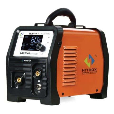Máy hàn que Hitbox ARC200E Với khả năng hàn vật liệu dày đến 10mm, đáp ứng tốt các công việc gia công.