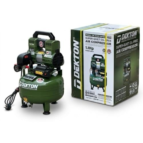 Máy nén khí không dầu Dekton DK-AC2912XPRO Bình chứa 12Lít, công suất 1.1HP