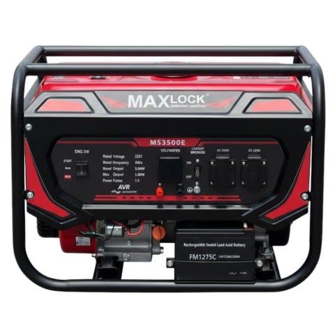 Máy phát điện chạy xăng MAXLOCK MS3500 Công suất 3 KW, sử dụng gia đình, cửa hàng nhỏ