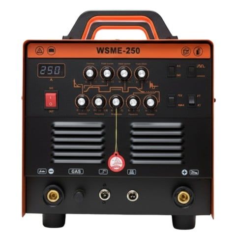 Máy hàn tig EDON TIG WSME-250 hỗ trợ hai chức năng TIG/que, 2T/4T, xung AC/DC