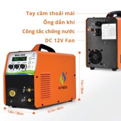 Máy hàn mig Hitbox MIG-250 đa năng 3 trong 1, tích hợp MIG (có khí/không khí), Lift TIG và MMA