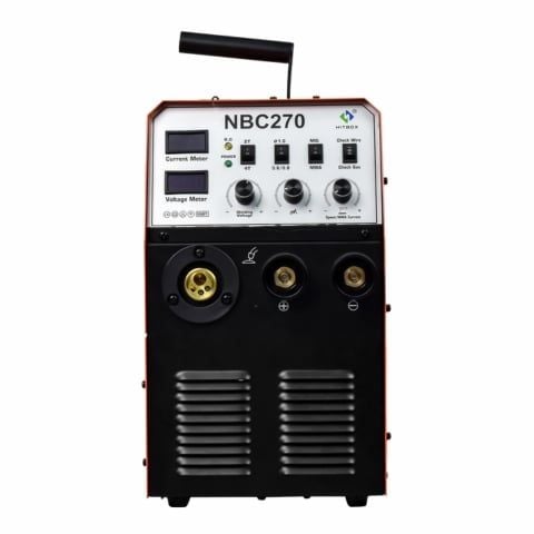 Máy hàn mig Hitbox NBC270 hàn inox, sắt và thép cacbon, hỗ trợ điện áp 220V và 380V.