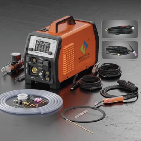 Máy hàn mig Hitbox HBMC-270 khả năng cắt sạch kim loại đến 5mm và tối đa 15mm.