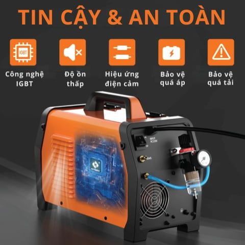 Máy hàn mig Hitbox HBMC-270 khả năng cắt sạch kim loại đến 5mm và tối đa 15mm.