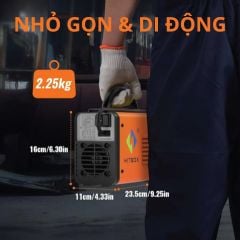 Máy hàn que Hitbox AT2000 hỗ trợ que hàn 1.6 – 3.2mm. Tích hợp hàn Lift TIG bằng núm vặn.