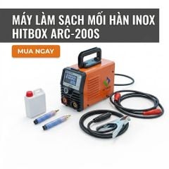 Máy tẩy mối hàn inox Hitbox ARC-200S hỗ trợ xử lý trên nhiều dòng inox phổ biến như inox 201, inox 304 và inox 408