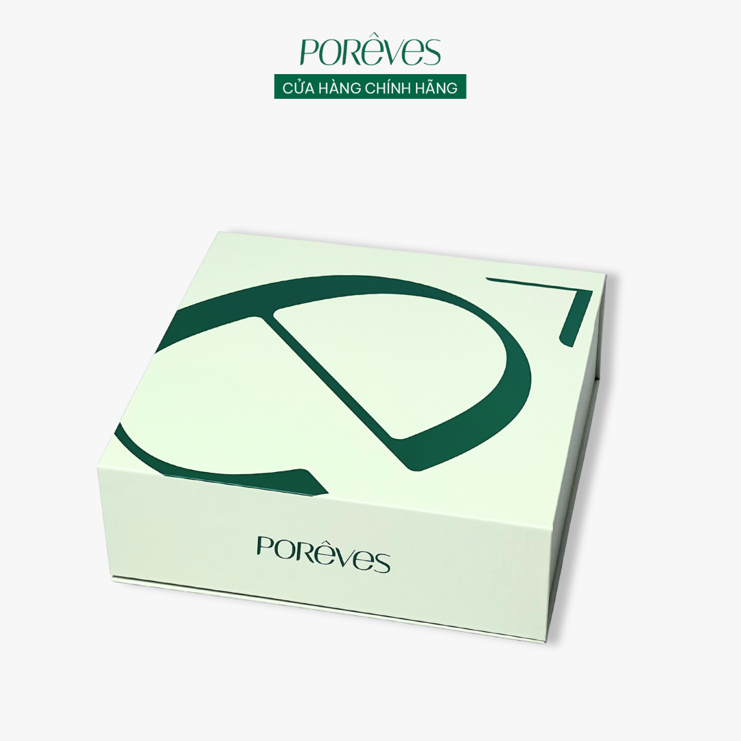  PORÊVES Hộp Quà Tặng Trọn Bộ Chăm Sóc Da Nhạy Cảm Gel Rửa Mặt Thảo Mộc 50ml Serum Prebiotic 30ml & Cream Dưỡng Ẩm 50ml Combo Full Routine Pháp 