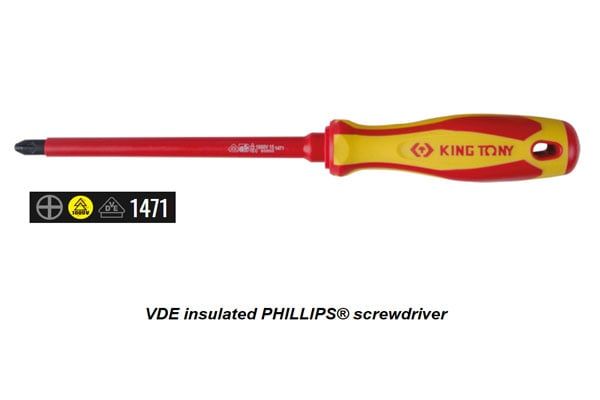  Tua vít bake cách điện PH3x150mm Kingtony 14710306 