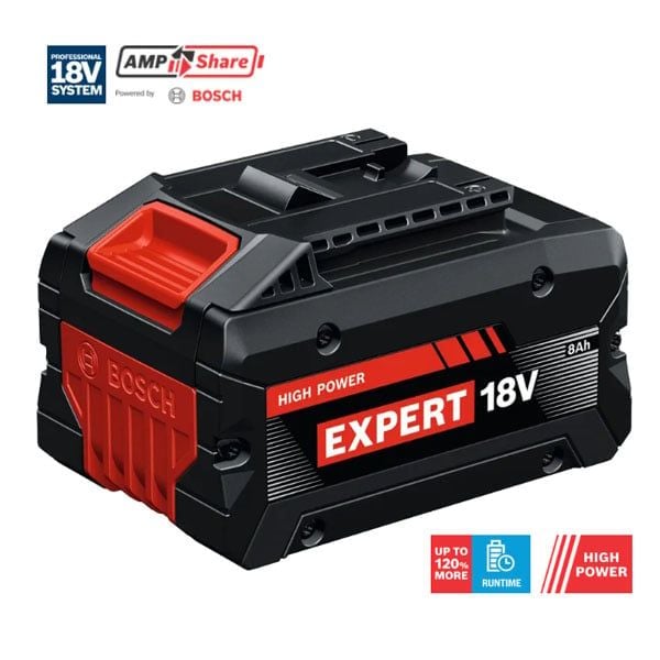 Pin Lithium-Ion Bosch EXPERT EXBA18V-80 18V 8.0Ah Professional 1600A036ZH 