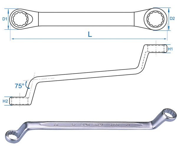  Cờ lê 2 đầu vòng Kingtony 19701214 (12x14mm) 