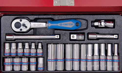  Bộ tuýp 1/4 inch 26 chi tiết Kingtony 2526MR01 tuýp 6 cạnh 