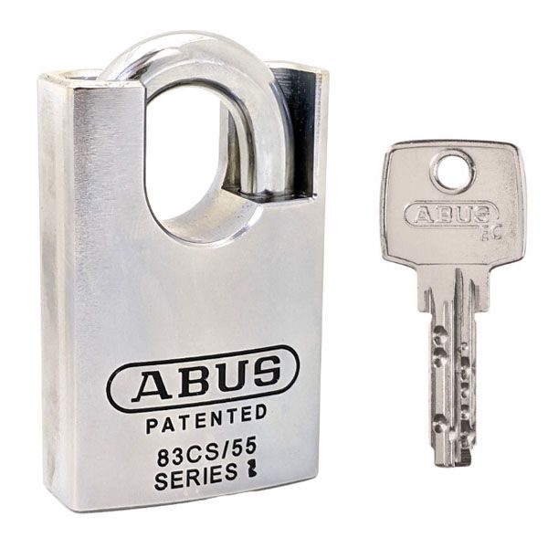  Khóa Thép Abus 83CS/55 Rock – Móc Treo Chống Cắt Cao Cấp, 4 Chìa 