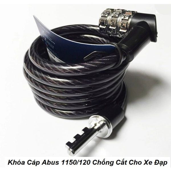  Khóa Cáp Abus 1150/120 Chống Cắt Cho Xe Đạp (Dài 1.2m, 3 Số Cố Định) 