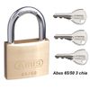 Khóa Abus 65/50 thân đồng rộng 50mm 3 chìa răng cưa
