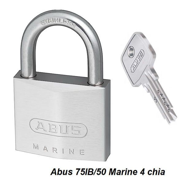  Khóa Abus Marine 75IB/50 Chống Nước 4 Chìa Vi Tính 