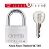 Khóa Abus Titalium 64Ti/60 Khóa treo siêu nhẹ, chống cắt hiệu quả