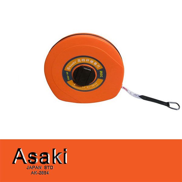  Thước cuộn sợi thủy tinh 50m nền trắng Asaki AK-2654 