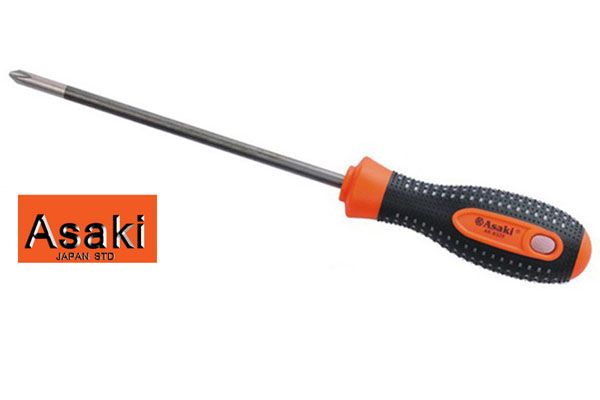  Tua vít bake cán cao su chấm bi 6x250 Asaki AK-6333 