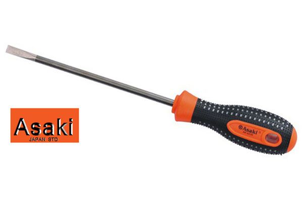  Tua vít dẹp cán cao su chấm bi 6x125 Asaki AK-6328 