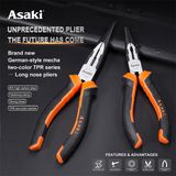  Kìm nhọn cao cấp kiểu Đức 6 Inch/150mm Asaki AK-8060 