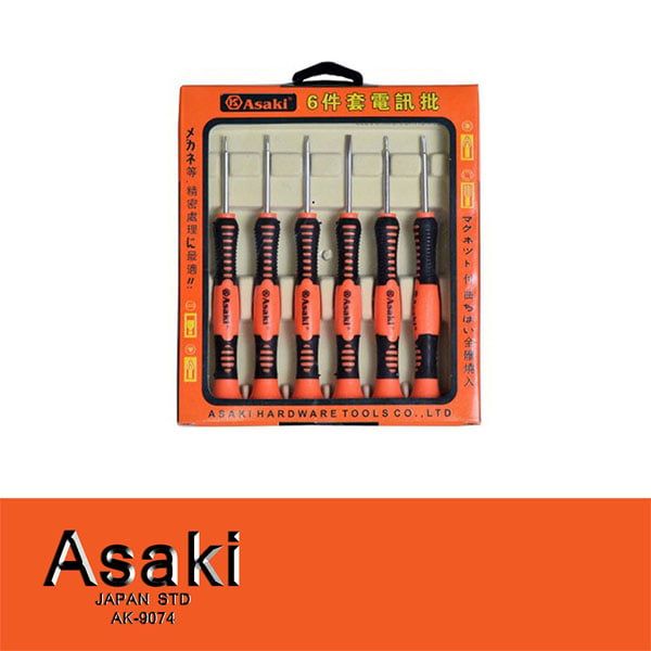  Bộ tua vít đa năng 6 cây Asaki AK-9074 