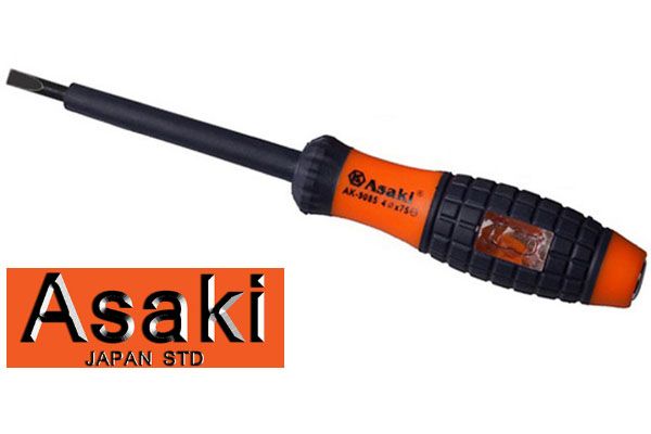  Tua vít dẹp cách điện và thử điện 6x125mm Asaki AK-9089 