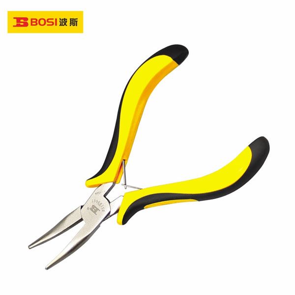  Kìm mũi cong mini hợp kim niken 5 inch/125mm BOSI BS193057 