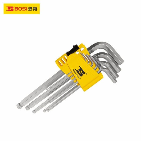  Bộ lục giác đầu bi dài 9 cây hệ inch BOSI BS423181 