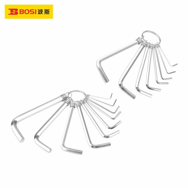  Bộ lục giác 10 cây đầu bằng hệ inch BOSI BS423191S 