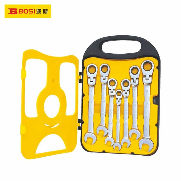  Bộ cờ lê vòng miệng tự động lắc léo 7 chi tiết BOSI BS431607 