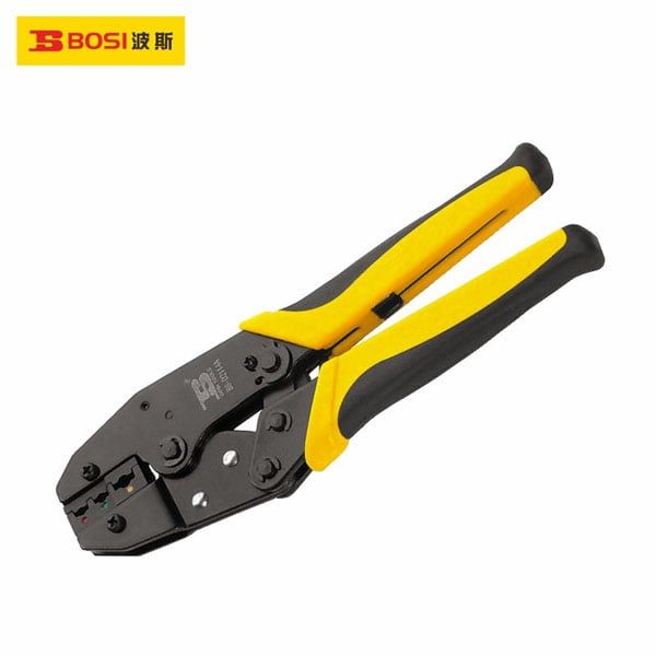  Kìm bấm đầu cos kiểu bánh cóc 0.5-6mm2 BOSI BS432114 