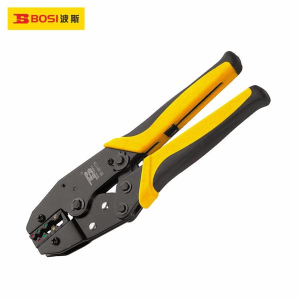  Kìm bấm đầu cos kiểu bánh cóc 0.5-10mm2 BOSI BS432117 