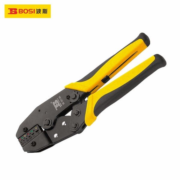  Kìm bấm đầu cos kiểu bánh cóc 0.5-6mm2 BOSI BS432118 
