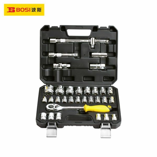  Bộ 32 chi tiết tay vặn đầu tuýp 1/2 Inch BOSI BS511032 