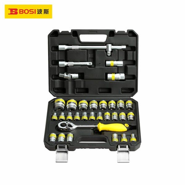  Bộ 32 chi tiết tay vặn đầu tuýp 1/2 Inch BOSI BS511132 