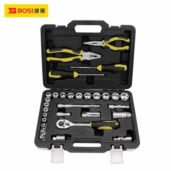  Bộ 30 chi tiết tay vặn đầu tuýp 3/8 Inch BOSI BS511330 