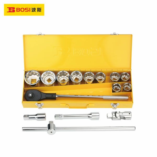  Bộ 15 chi tiết tay vặn đầu tuýp 3/4 Inch BOSI BS512015 