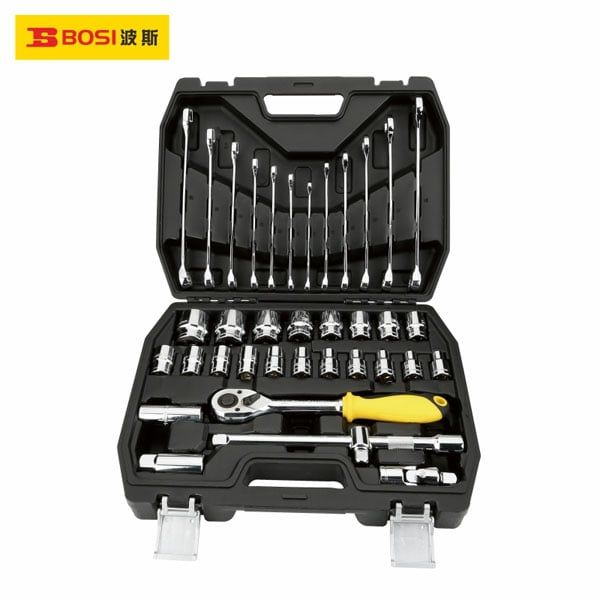  Bộ 37 chi tiết tay vặn đầu tuýp 1/2 Inch BOSI BS512037 