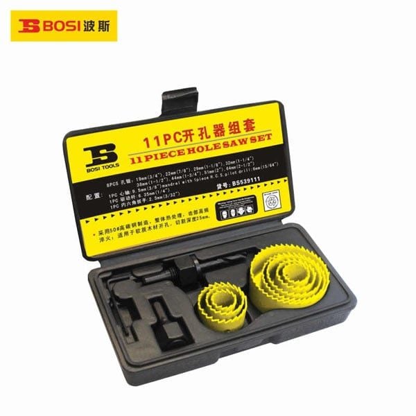  Bộ mũi khoét lỗ 11 chi tiết 19-64mm BOSI BS539111 