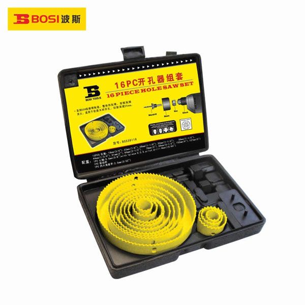  Bộ mũi khoét lỗ 16 chi tiết 19-127mm BOSI BS539116 